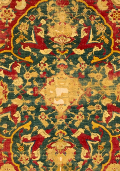 Safavid Silk Carpet, 16th century, probably Kashan, Iran. The